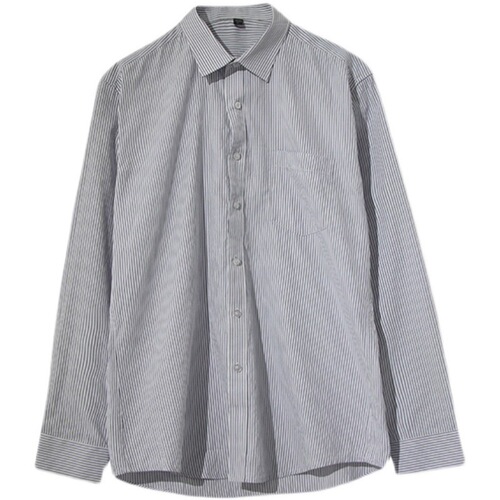 Striped Long-Sleeved Shirt Men's Summer Casual Loose Shirt Ins Hong Kong Style Cool and Dashing Trendy Casual Outerwear 