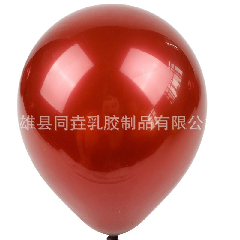 Globo rojo Chanel de doble capa de 10 pulgadas, globo de boda rojo grueso de doble capa, decoración y distribución de globos al por mayor
