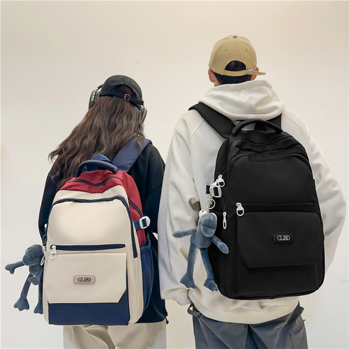 2024 New Lightweight Simple Backpack for Middle School and High School Students, Large Capacity Casual Dual Shoulder Bag