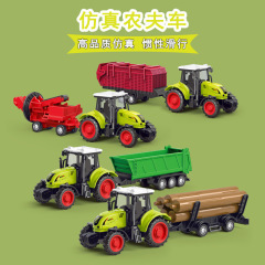 越境模型農家車牽引トラクター田園籾運搬車模型工事木材車玩具卸売り