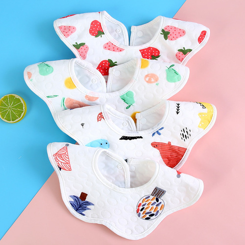 Strictly Selected Wholesale Summer Baby Bibs Drool Bibs 360-Degree Rotating Petal Bibs Waterproof Baby Drool Towels 