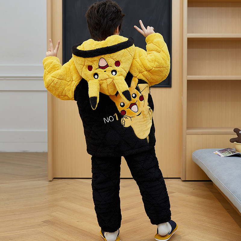 Winter quilted fleece children's pijama for boys
