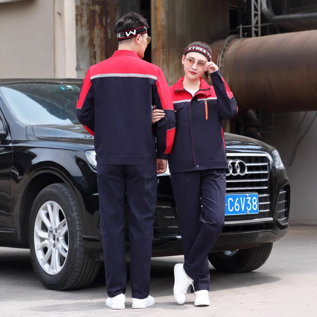 Autumn and winter dirty-resistant overalls suit reflective strips wear-resistant dirty-resistant tooling auto repair workshop construction workers labor protection clothing