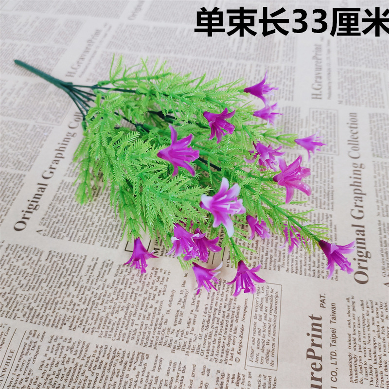 Transfronterizo amazónico anti-UV protección solar Zodiac hippopotamus imitación primavera pequeña lirio flores falsas flores de plástico interior