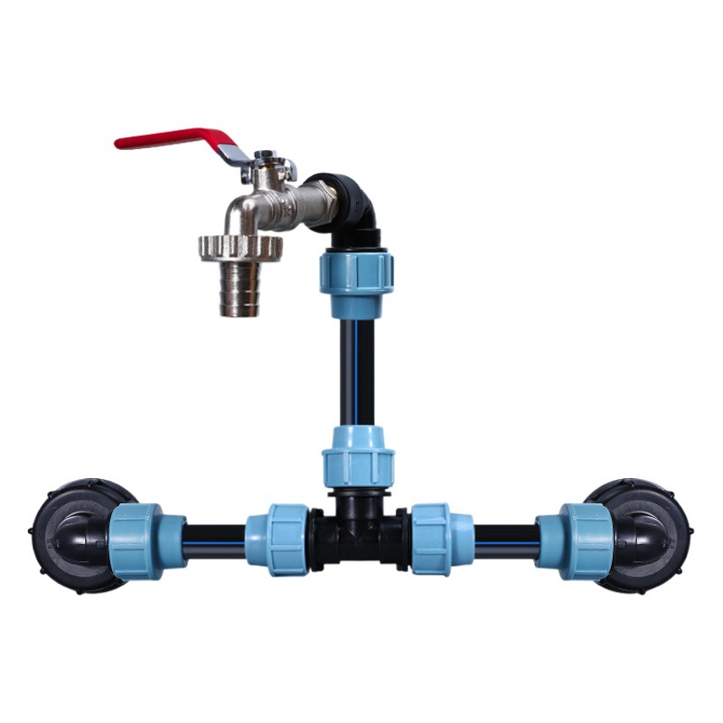 Conector de tubería de agua de plástico PE accesorios de tubería de conexión rápida PE reparación de emergencia cable interno codo PE Conexión de tarjeta rápida cable externo tee al por mayor