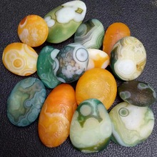 奇石阿拉善吊坠戈壁石 天眼原石 挂件玛瑙原石彩石吊坠玉佩批发