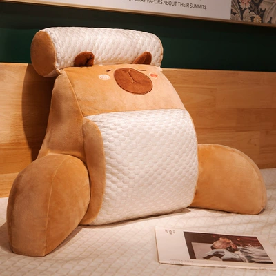 Multi-function pad – Dormitory Student Pillows and Beds - medium-cushion-headrest-seat-recommendation-60x40cm-independent-liner-is-removable-and-washable-waist-supporting-bingdoudou-capybara-skin-friendly-bingdoudou-material