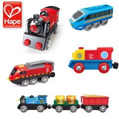 H α p e e電気機関車1号子供合金リモコン車模型と木製軌道カバー