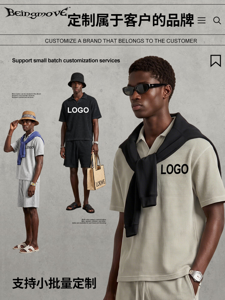 Calle secada retro americana lavado hacer vieja polo camiseta de moda suelta caja transpirable manga corta hombre