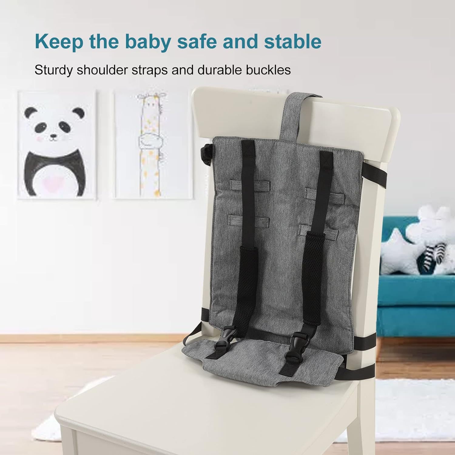 Silla de bebé cinturón de seguridad portátil asiento portátil cinturón de alimentación de bebé fijo cinturón de seguridad de la silla de los niños