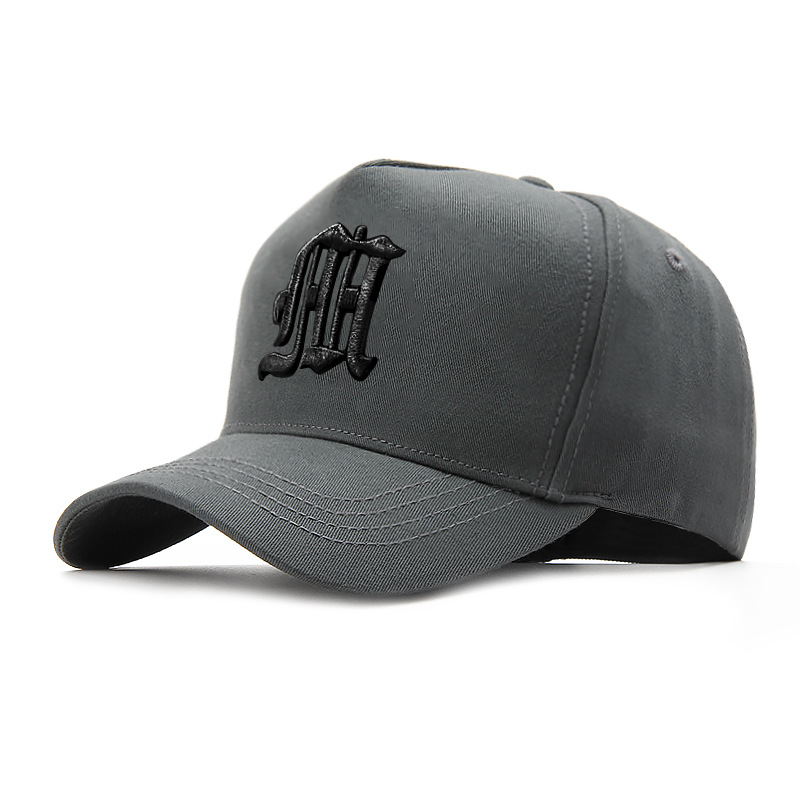 高い帽子の男性の大きいサイズの野球帽の秋の大きい頭の周りの刺繍の純綿のアヒルの舌の帽子の潮は顔の小さい日よけの帽子を現します。