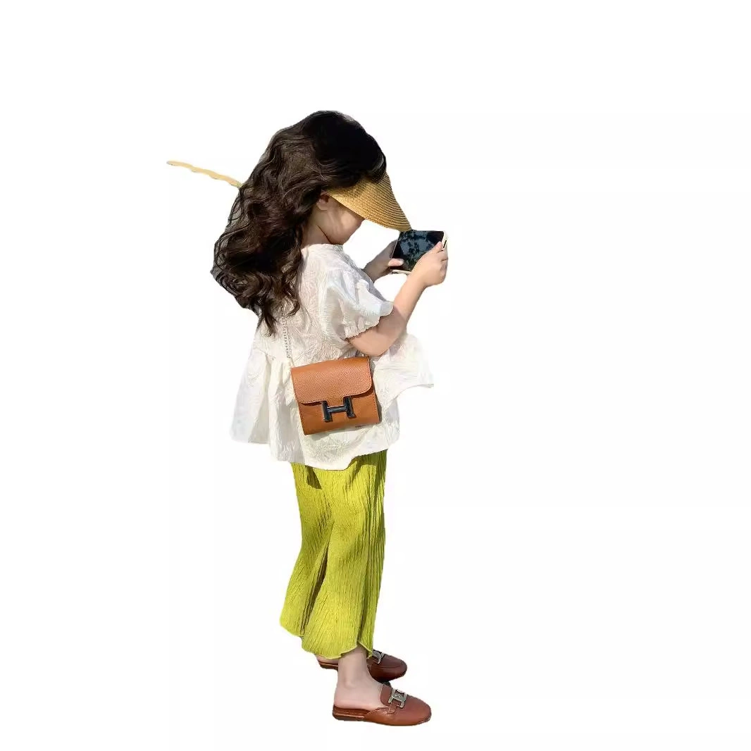 Doll, green flared trousers, set, Korean style