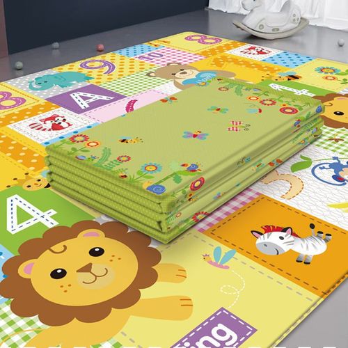 Children's indoor waterproof and non-slip baby crawling mat Hua baby double-sided foldable crawling mat drop shipping