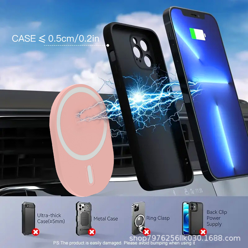 15W Magnetic Car Wireless Charger Navigation Bracket Car Wireless Charger Car Charger Magnetic Wireless Charger