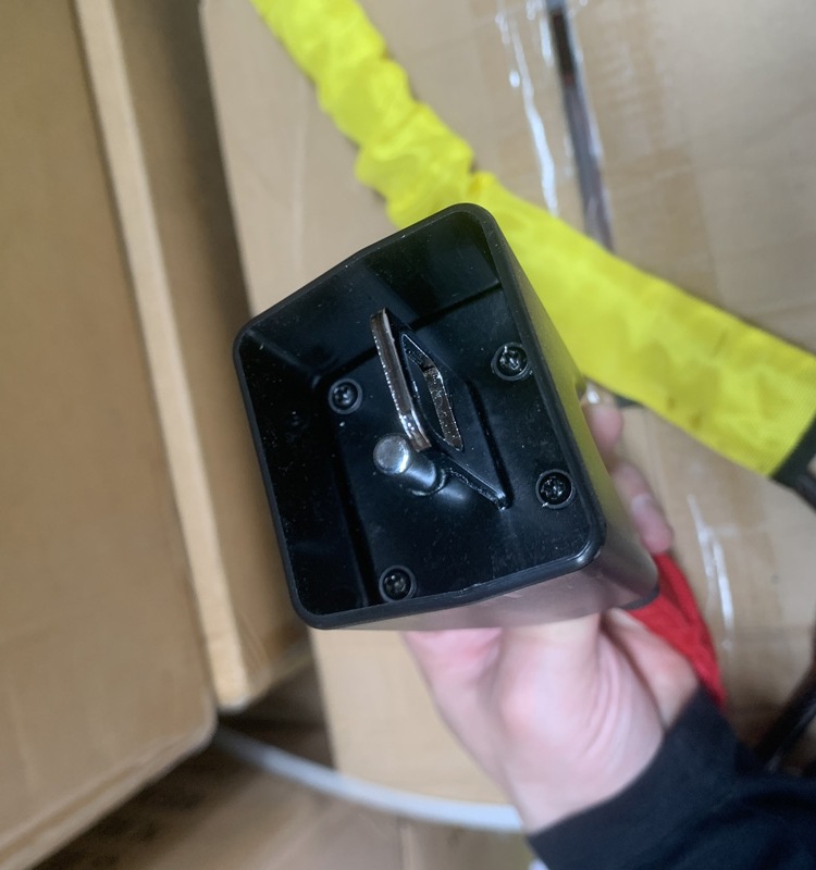Cerradura para volante de coche, antirrobo, con cable, retráctil, al por mayor