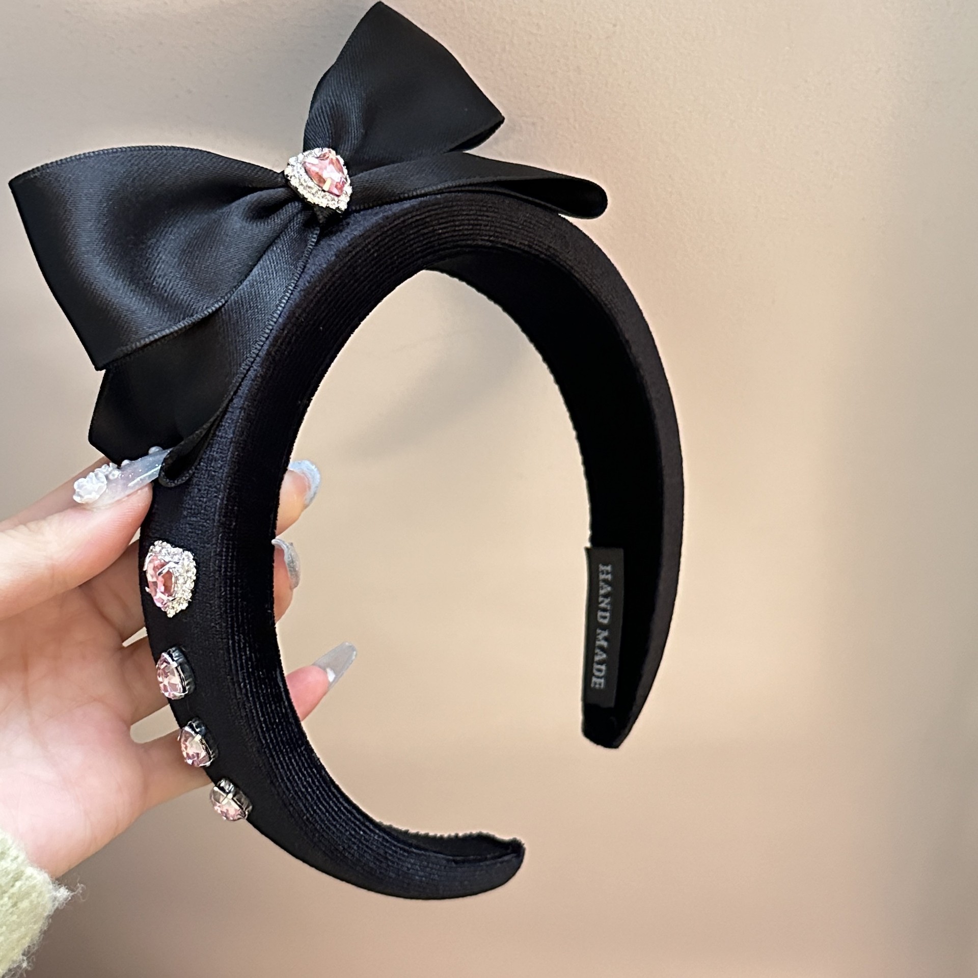 Sweet Bow Knot Cloth Plating Zircon Hair Band 1 Piece display picture 3