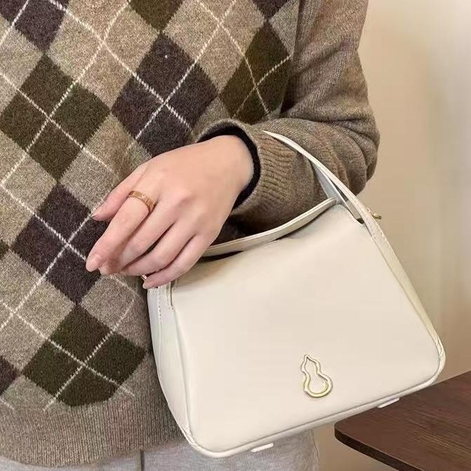 夏季新款半坡小菜篮子包女小众设计半坡圆满包小号手提斜挎包轻奢 - Thumbnail 3