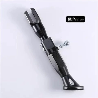 Motorcycle modification accessories aluminum alloy adjustable side tripod scooter electric vehicle universal unilateral foot support bracket (Motosiklet ləvazimatları və aksesuarları) - pcr-temple-black