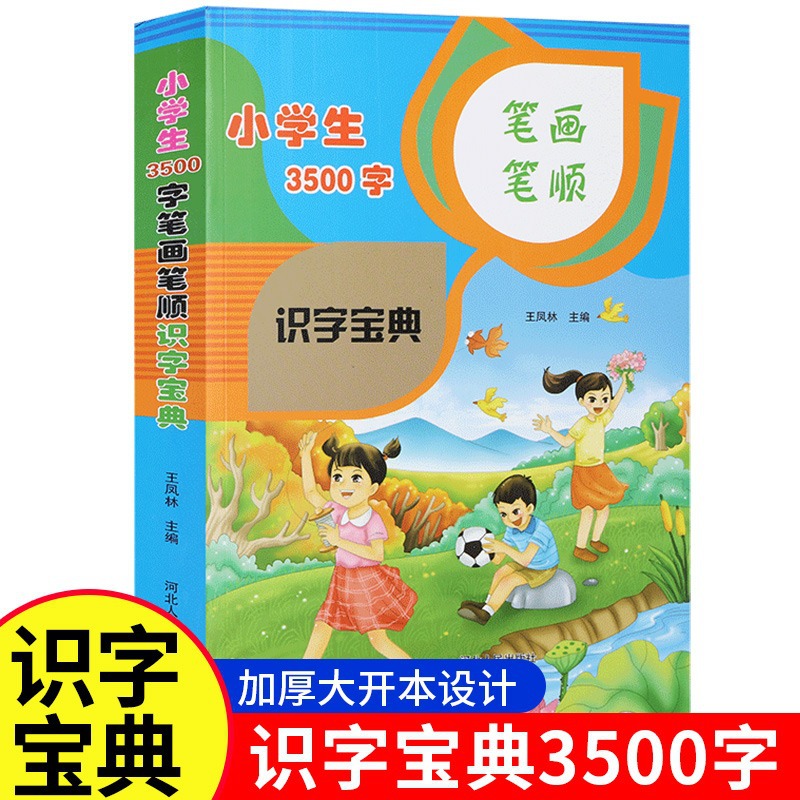 小学生识字宝典 3500字笔画笔顺识字认字书籍 汉字注音笔画笔顺书