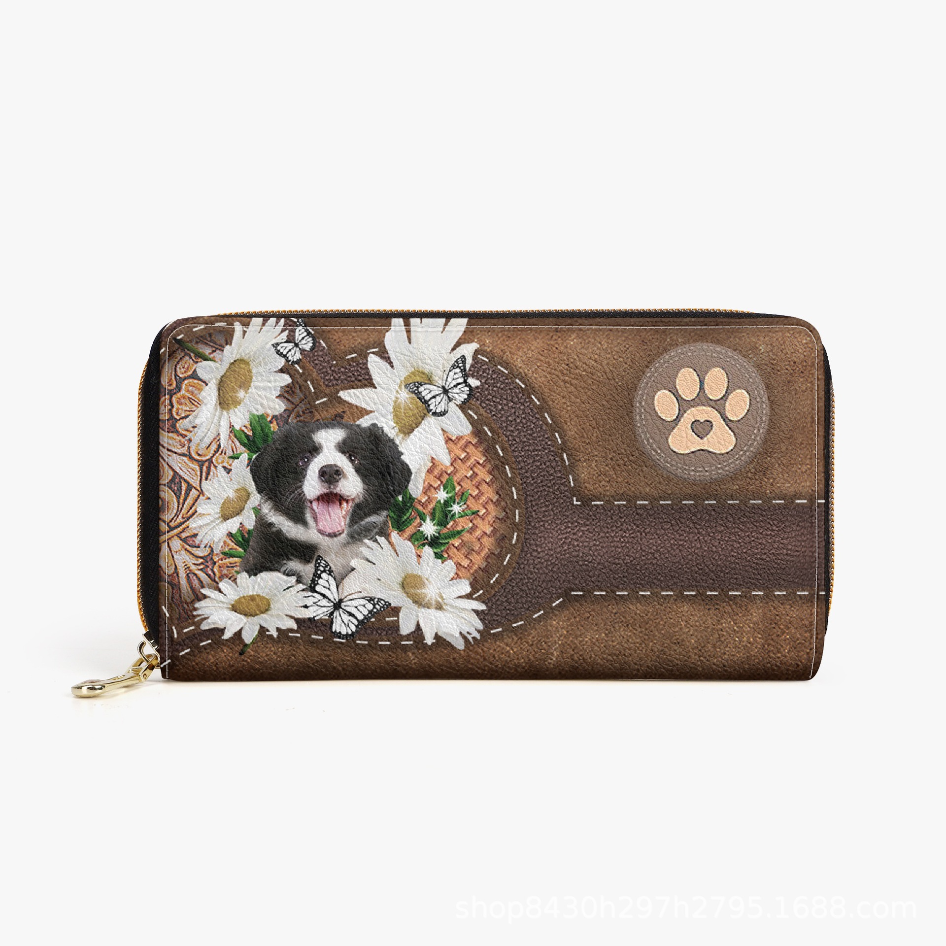 獨(dú)立站新款長款拉鏈錢包輕便多卡位手拿包零錢包來圖定 制可代發(fā)