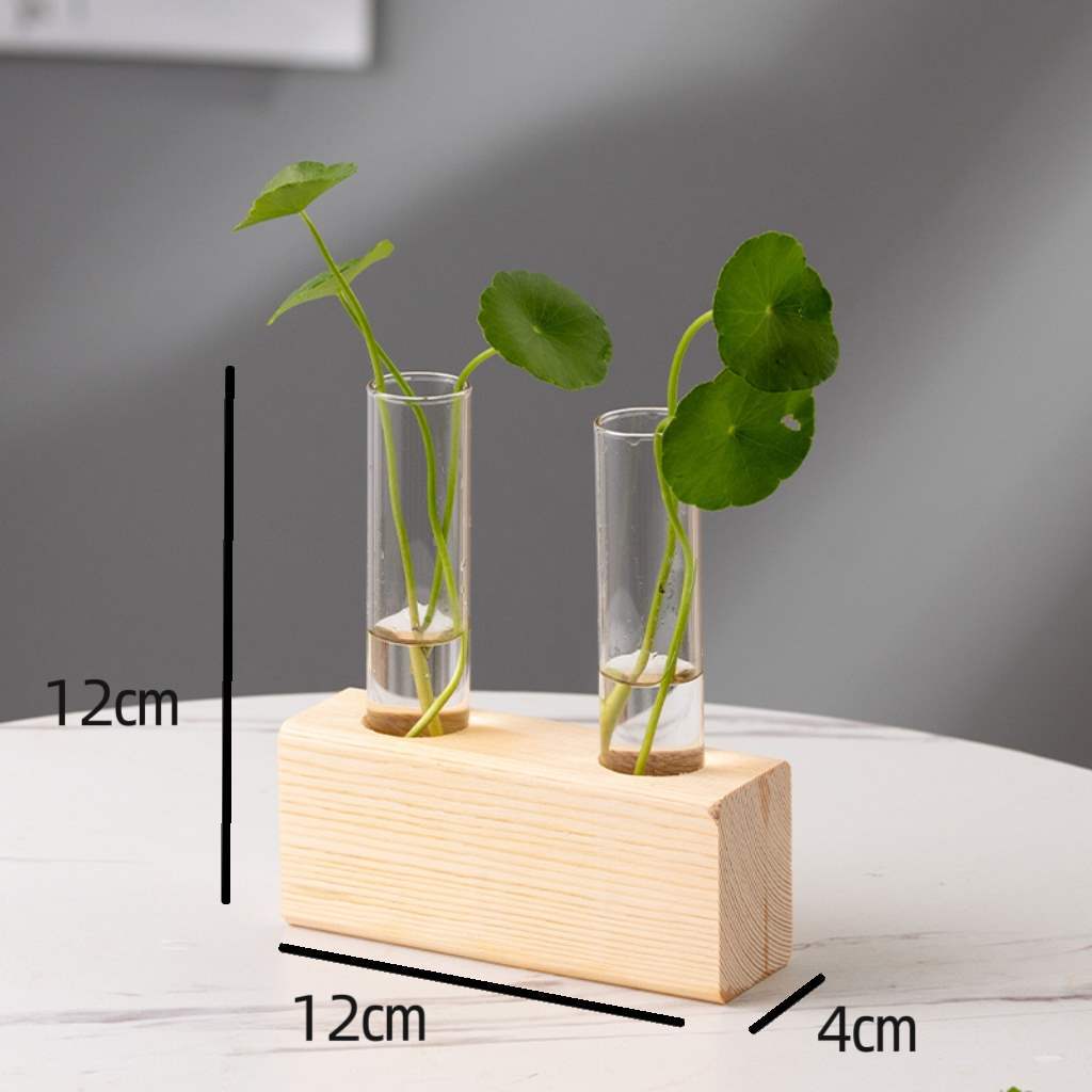 긴 통나무 모형 + 꽃병 2개 [식물 제외]