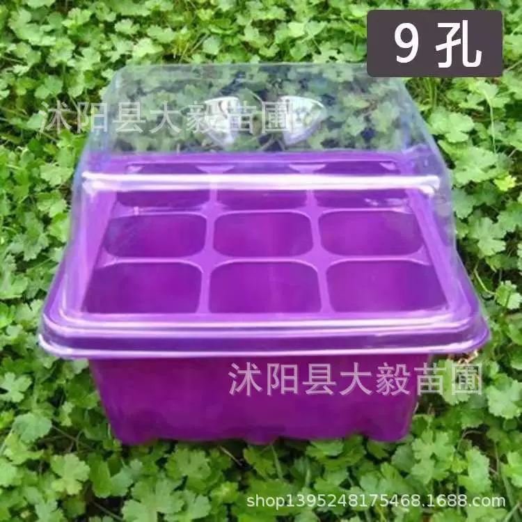 Пластиковая коробка для рассады с 9 отверстиями, 12 отверстий, лоток для рассады, цветная коробка для рассады, трехсекционный лоток для заглушек, блок для рассады, изоляция, увлажнение