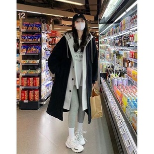 Korean Chic Autumn and Winter New Long Outwear Cashmere Versatile Loose Fashion Outwear Ins Trend