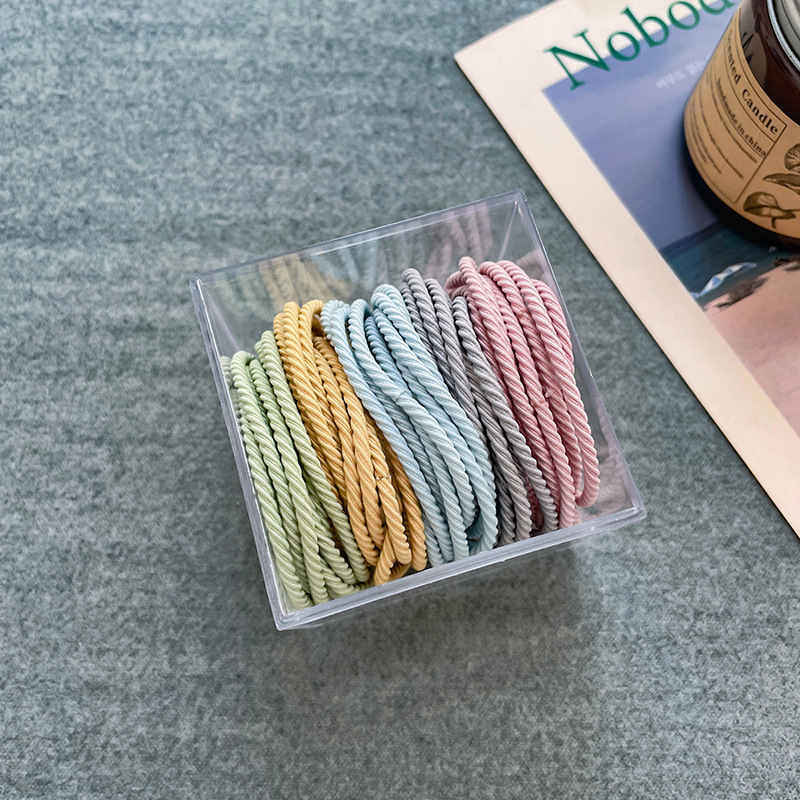 2024 nuevo anillo de cabello de oso para mujeres simple y versátil cuerdas de cabello de alta elasticidad no lesionan cuerdas de cabello de cola de caballo adornamiento para el cabello