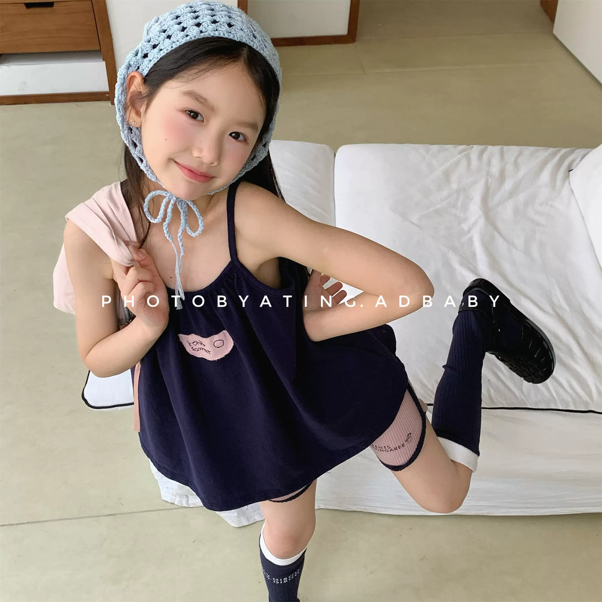 2026 Huzhou Zhili Детская одежда: Новая летняя коллекция, майка-топ без рукавов в корейском стиле для девочек, базовая футболка 6261