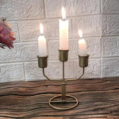 Factory direct sales iron candlesticks living room bedroom bar table wedding film and television metal wind lamp iron wire candlestick wholesale