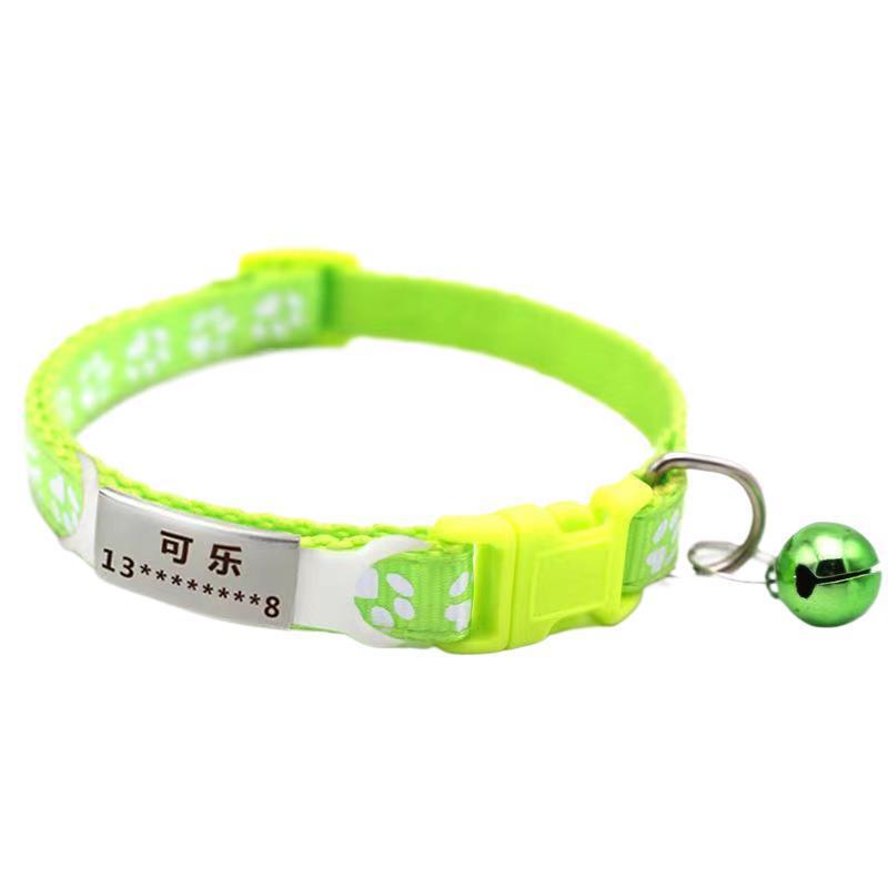 Collar reflectante de logotipo para perros, collar para gatos, collar para perros