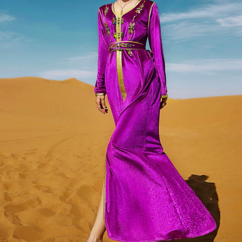 Heavy Industry Hand-Stitched Rose Red Dress Family Party Annual Meeting Velvet Long Dress Jumpsuit Heavy Industry Hand-Stitched Rose Red Dress Family Party Annual Meeting Velvet Long Dress Jumpsuit