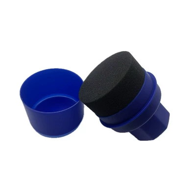 Body and Tire Polishing, Waxing, Car cleaning tools - blue-flat-sponge-large-size