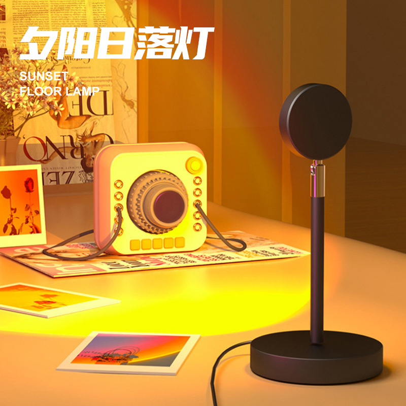 Projection Lamp Sunset RGB Non-stop Atmosphere Lamp Instagram Influencer Creative Background Photography USB Sunset Lamp Remote APP