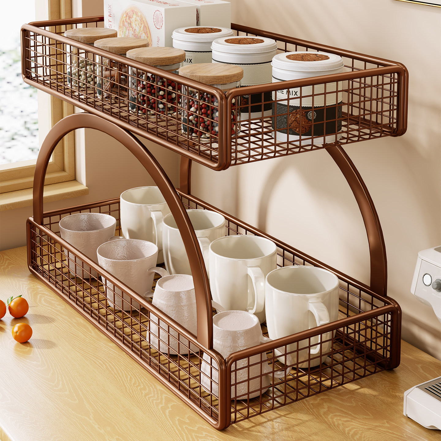 Organizador de Tazas de Mesa Multicapa para Cocina y Comedor