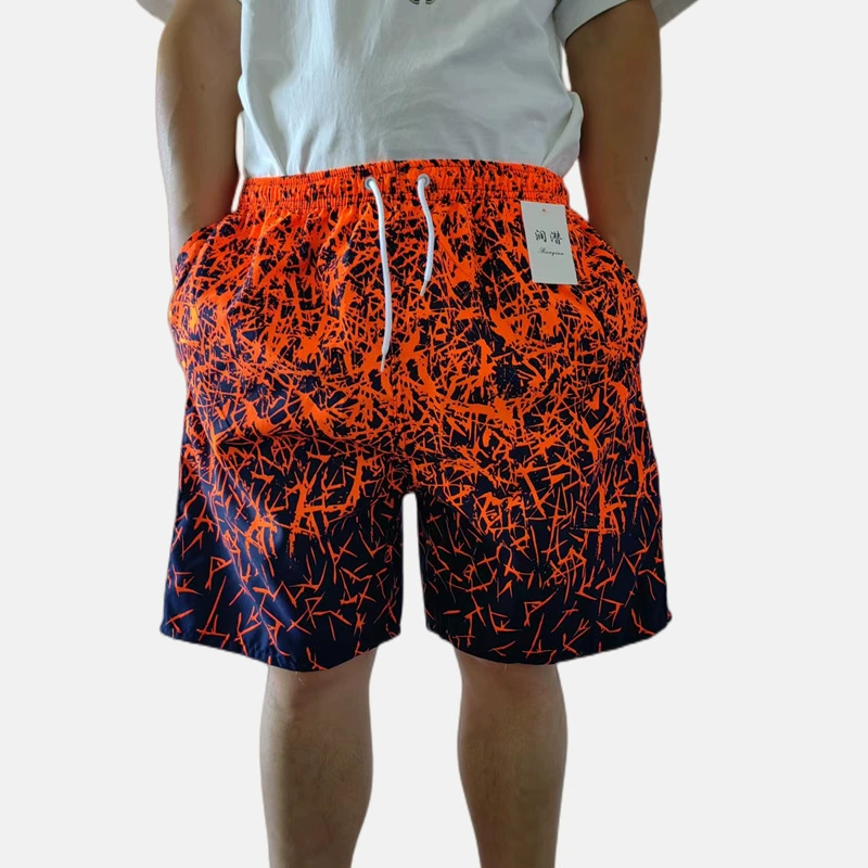 Трансграничные пляжные брюки, мужские летние свободные большие брюки, быстросохнущие брюки для рафтинга, мужские шорты для спорта и отдыха с европейским и американским принтом