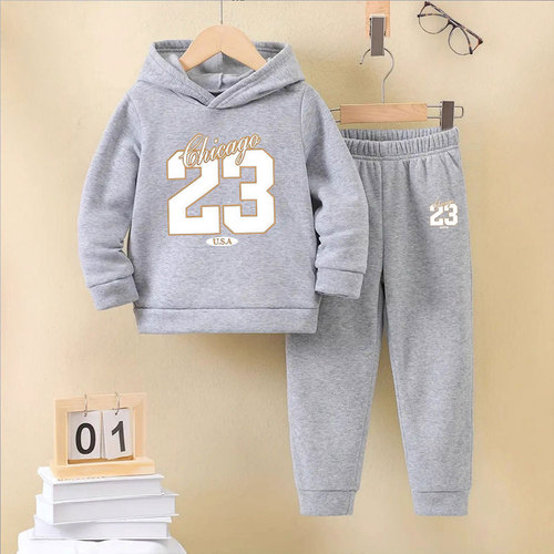 TEMU special sale hit suit for boys and girls hooded feet long pants sweater suit for children