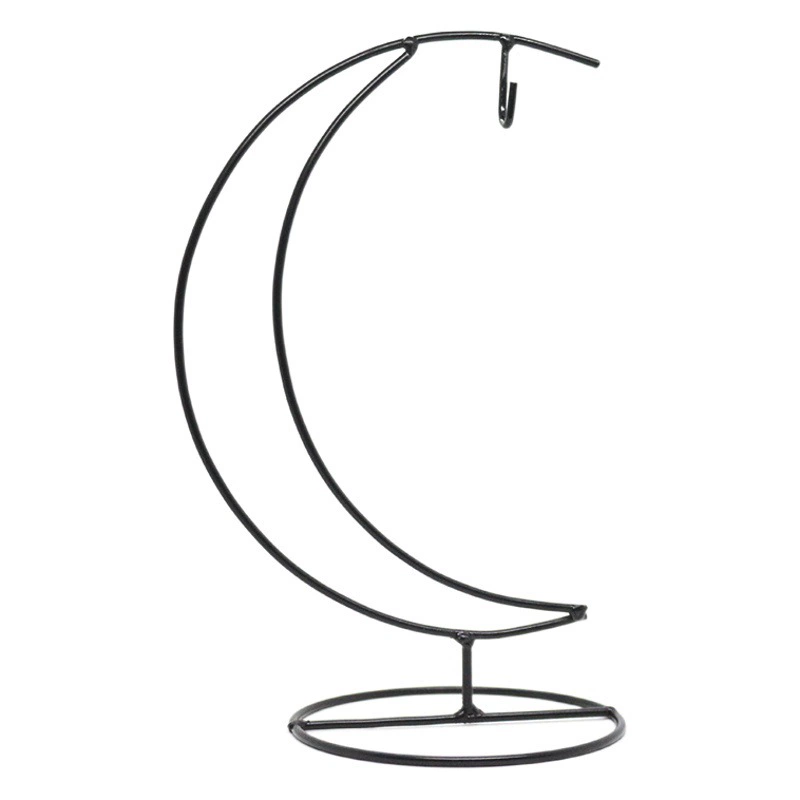 Миниатюрная подставка для бутылок в виде луны из кованого железа, подвесной крючок для бутылок, лакированная подставка из кованого железа, подставка для мха и растений.