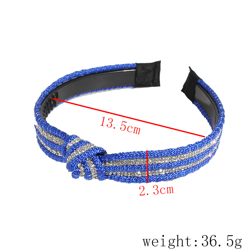 Fashion Stripe Cloth Rhinestone Hair Band 1 Piece display picture 1