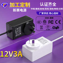 定制12V3A澳规电源适配器显示器开关电源 24V1A1.5A电源适配器