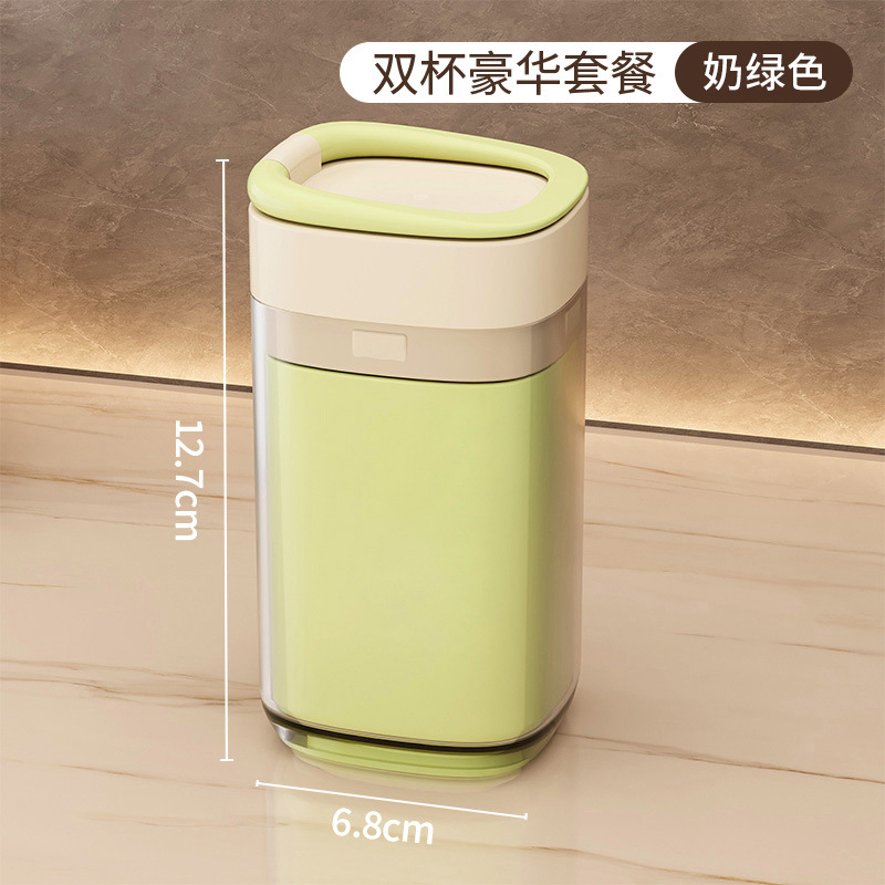 3 - en - 1 mini pequeño portátil dos tazas de cepillo de dientes taza de lavado traje de viaje compacto con cepillo de dientes conjunto de pasta de dientes