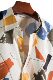 2023 Casual White Graffiti Lapel Cotton Slim-Fit Print Four Seasons Universal Youth Spot Ordinary Men's Shirt
