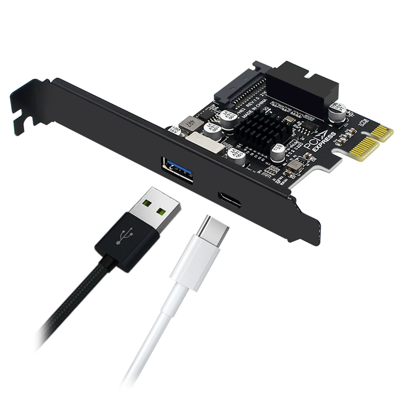 PCIE к USB3.0A порт TypeC передняя установка TypeE 19P20P полная интерфейсная карта расширения