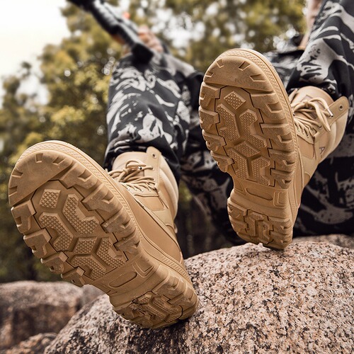 Independent station high-top desert boots fashion hiking camping mountaineering boots outdoor large size trendy sports shoes off-road workwear