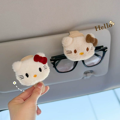 Car Glasses Clip, Car Sunglasses Clip, Sunglasses Storage Sun Visor, Magnetic Suction, Cute, Senior Women