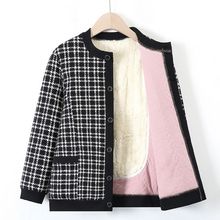 老年人女冬装驼绒棉袄短款奶奶装老太太加厚加绒棉衣妈妈开衫棉服