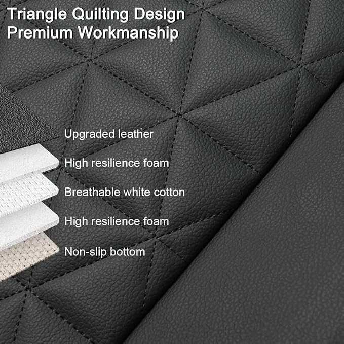 Universal four-season car seat cushion, summer perforated car seat cushion, leather three-piece car seat cushion set