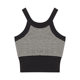 Sweet Spice Girl Knitted Camisole Vest Women's Summer Outer Wearing Black Neck Short Tight Design Sense Inner Top