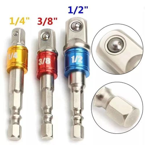 Factory Wholesale AD Colorful Connecting Rod Three-Piece Set Sleeve Drill Rod Connecting Rod with Steel Column 1/2 1/4 3/8