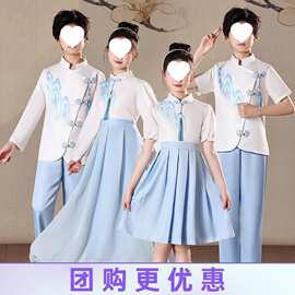 六一儿童合唱朗诵演出服女童中小学生中国风男爱国演讲比赛礼服装